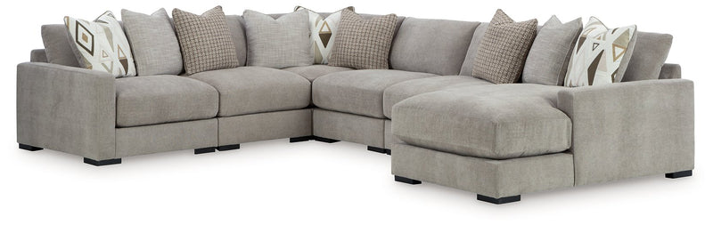 Aslan Court Sectional with Chaise - Theo's Factory Direct Mattress & Furniture (Columbus, OH)