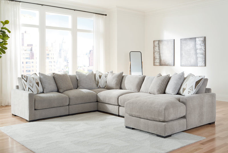 Aslan Court Sectional with Chaise - Theo's Factory Direct Mattress & Furniture (Columbus, OH)