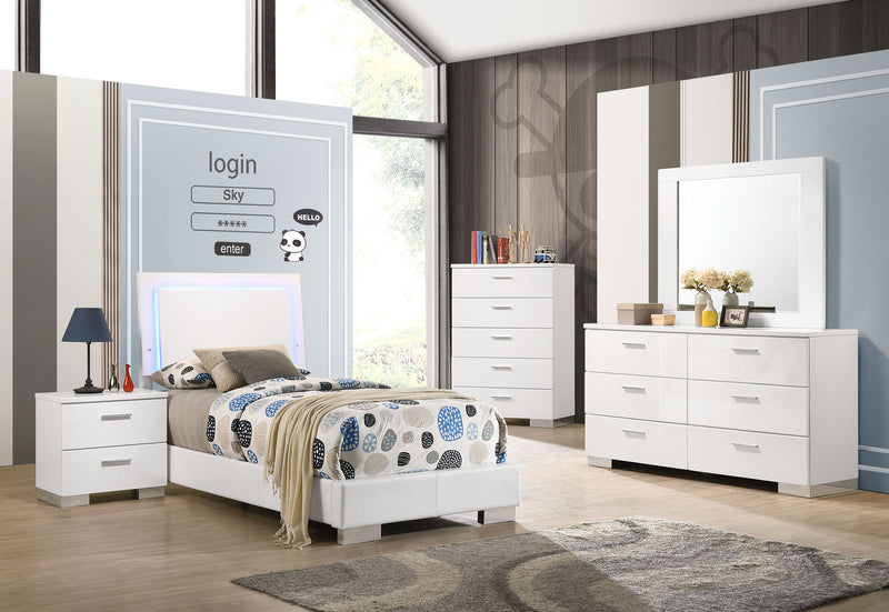Felicity Bedroom Set White - Theo's Factory Direct Mattress & Furniture (Columbus, OH)