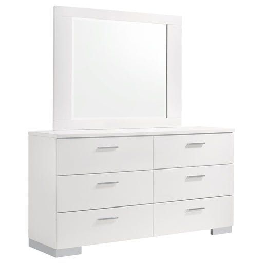 Felicity Dresser With Mirror - Theo's Factory Direct Mattress & Furniture (Columbus, OH)