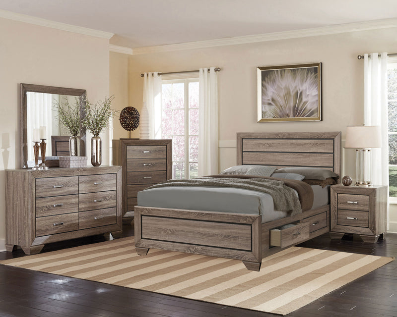 Kauffman Panel Platform Storage Bed - Theo's Factory Direct Mattress & Furniture (Columbus, OH)