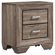 Kauffman 2-drawer Nightstand Washed Taupe - Theo's Factory Direct Mattress & Furniture (Columbus, OH)
