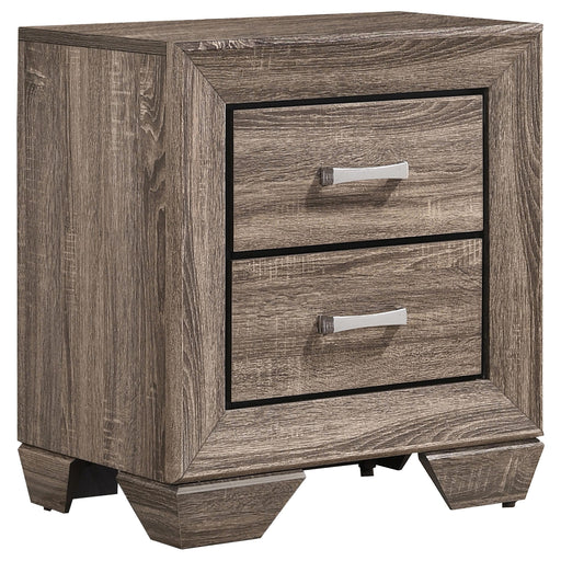 Kauffman 2-drawer Nightstand Washed Taupe - Theo's Factory Direct Mattress & Furniture (Columbus, OH)