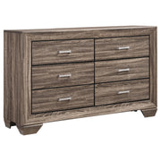 Kauffman 6-drawer Dresser Washed Taupe - Theo's Factory Direct Mattress & Furniture (Columbus, OH)
