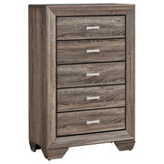 Kauffman 5-drawer Chest Washed Taupe - Theo's Factory Direct Mattress & Furniture (Columbus, OH)