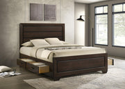 Kauffman California King, Eastren king, & Queen Storage Bed Dark Cocoa - Theo's Factory Direct Mattress & Furniture (Columbus, OH)