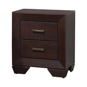 Kauffman 2-drawer Nightstand Dark Cocoa - Theo's Factory Direct Mattress & Furniture (Columbus, OH)