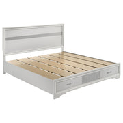 Miranda California King. E.King, & Queen 2-drawer Storage Bed Black & White - Theo's Factory Direct Mattress & Furniture (Columbus, OH)