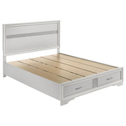 Miranda California King. E.King, & Queen 2-drawer Storage Bed Black & White - Theo's Factory Direct Mattress & Furniture (Columbus, OH)