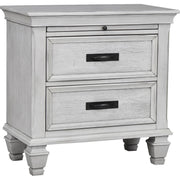 Franco 2-drawer Nightstand Antique White - Theo's Factory Direct Mattress & Furniture (Columbus, OH)