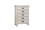 Franco 5-drawer Chest Antique White - Theo's Factory Direct Mattress & Furniture (Columbus, OH)