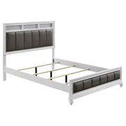 Barzini California King, E.King, & Queen Upholstered Panel Bed White - Theo's Factory Direct Mattress & Furniture (Columbus, OH)