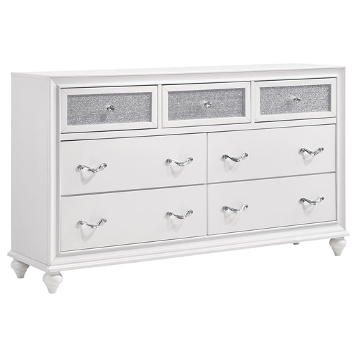 Barzini 7-drawer Dresser White - Theo's Factory Direct Mattress & Furniture (Columbus, OH)
