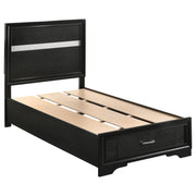 Miranda Full & Twin Storage Bed Black - Theo's Factory Direct Mattress & Furniture (Columbus, OH)
