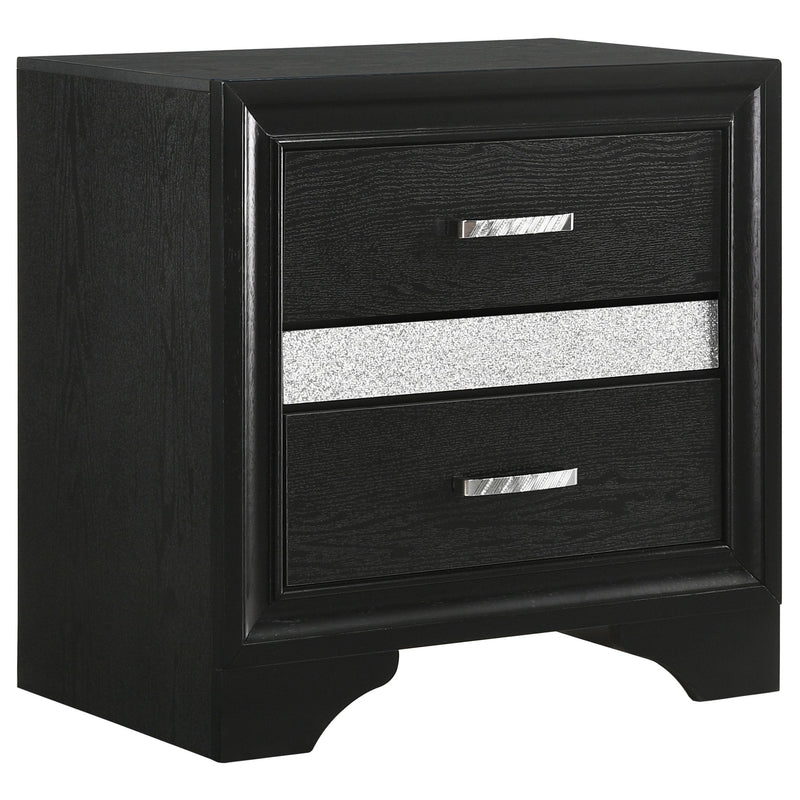 Miranda 2-drawer Nightstand Tray Black - Theo's Factory Direct Mattress & Furniture (Columbus, OH)