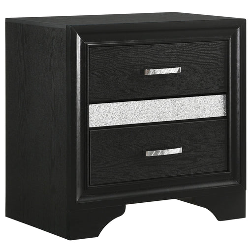 Miranda 2-drawer Nightstand Tray Black - Theo's Factory Direct Mattress & Furniture (Columbus, OH)