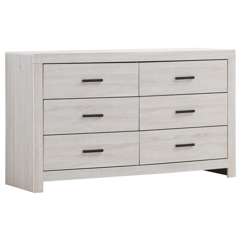 Brantford 6-drawer Dresser Coastal White - Theo's Factory Direct Mattress & Furniture (Columbus, OH)