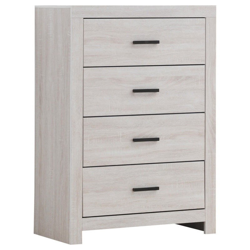 Brantford 4-drawer Chest Coastal White - Theo's Factory Direct Mattress & Furniture (Columbus, OH)