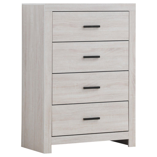 Brantford 4-drawer Chest Coastal White - Theo's Factory Direct Mattress & Furniture (Columbus, OH)