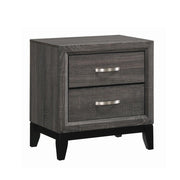Watson 2-drawer Nightstand Grey Oak and Black - Theo's Factory Direct Mattress & Furniture (Columbus, OH)