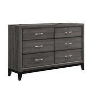 Watson 6-drawer Dresser Grey Oak and Black - Theo's Factory Direct Mattress & Furniture (Columbus, OH)