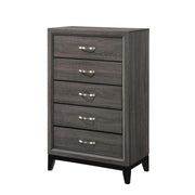 Watson 5-drawer Chest Grey Oak and Black - Theo's Factory Direct Mattress & Furniture (Columbus, OH)