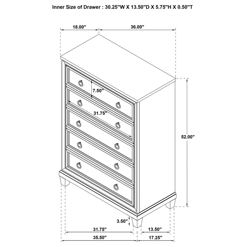 Pembroke Chest of Drawers - Theo's Factory Direct Mattress & Furniture (Columbus, OH)