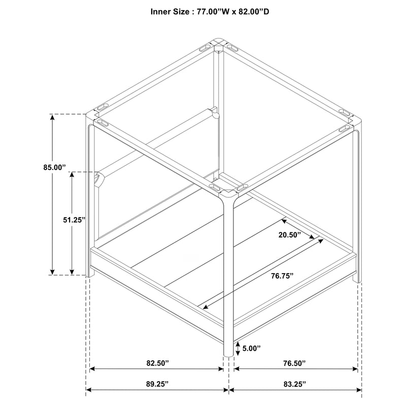 Solano Canopy Panel Platform Bed - Theo's Factory Direct Mattress & Furniture (Columbus, OH)