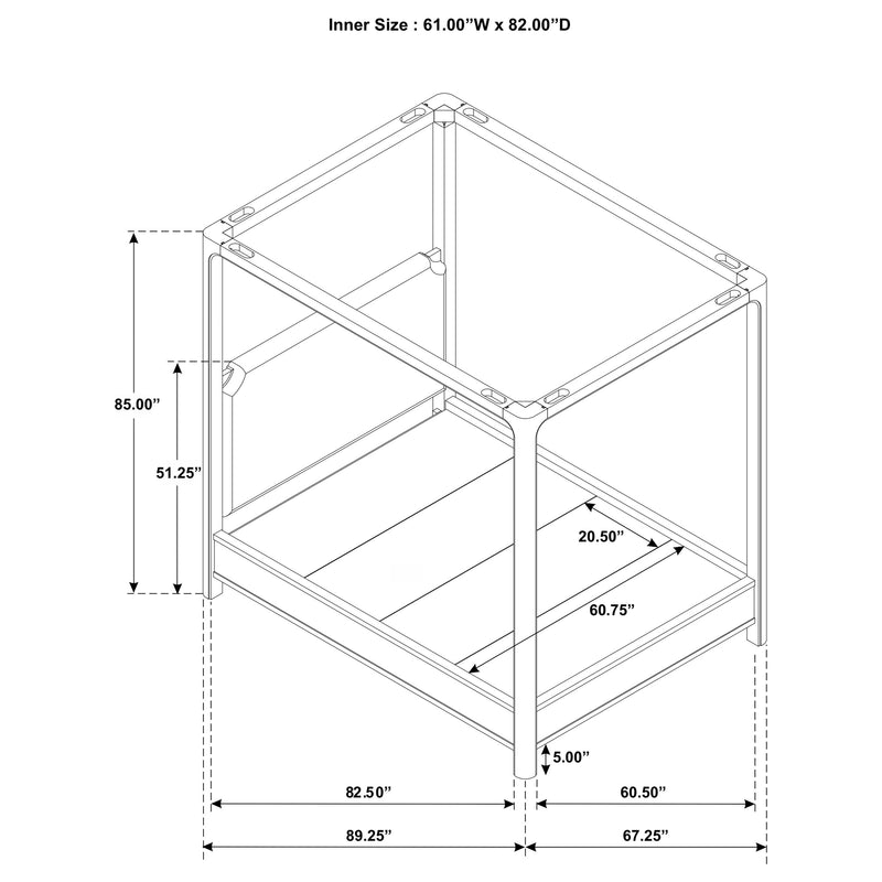 Solano Canopy Panel Platform Bed - Theo's Factory Direct Mattress & Furniture (Columbus, OH)