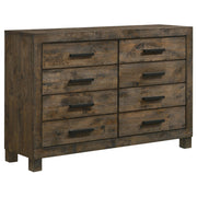 Woodmont 8-drawer Dresser Rustic Golden Brown - Theo's Factory Direct Mattress & Furniture (Columbus, OH)