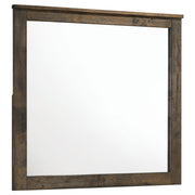 Woodmont Rectangle Dresser Mirror Rustic Golden Brown - Theo's Factory Direct Mattress & Furniture (Columbus, OH)