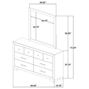 Arielle Dresser with Mirror - Theo's Factory Direct Mattress & Furniture (Columbus, OH)