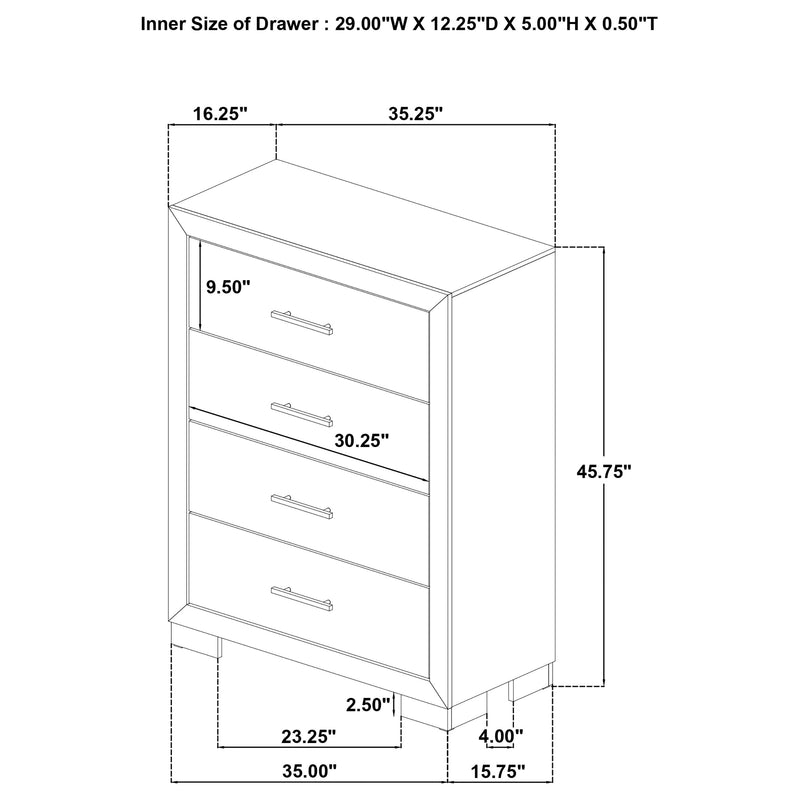 Arielle Chest of Drawers - Theo's Factory Direct Mattress & Furniture (Columbus, OH)