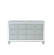 Gunnison 6-drawer Dresser Silver Metallic - Theo's Factory Direct Mattress & Furniture (Columbus, OH)