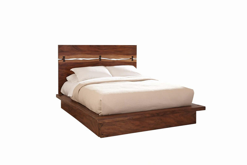 Winslow California King, E.King & Queen Bed Smokey Walnut and Coffee Bean - Theo's Factory Direct Mattress & Furniture (Columbus, OH)