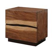 Winslow 2-drawer Nightstand Smokey Walnut and Coffee Bean - Theo's Factory Direct Mattress & Furniture (Columbus, OH)