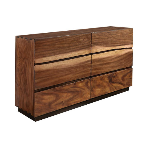Winslow 6-drawer Dresser Smokey Walnut and Coffee Bean - Theo's Factory Direct Mattress & Furniture (Columbus, OH)