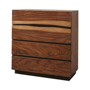 Winslow 4-drawer Chest Smokey Walnut and Coffee Bean - Theo's Factory Direct Mattress & Furniture (Columbus, OH)