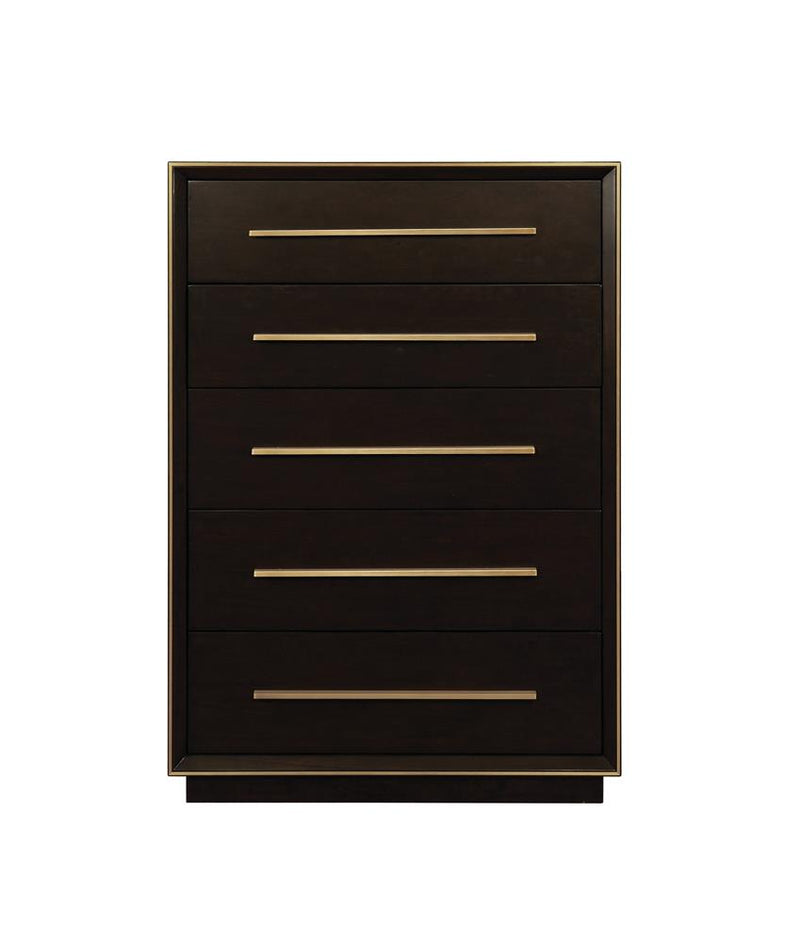 Durango 5-drawer Chest Smoked Peppercorn - Theo's Factory Direct Mattress & Furniture (Columbus, OH)