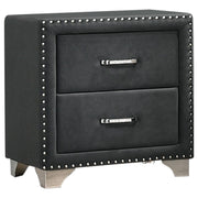 Melody 2-drawer Upholstered Nightstand Grey - Theo's Factory Direct Mattress & Furniture (Columbus, OH)