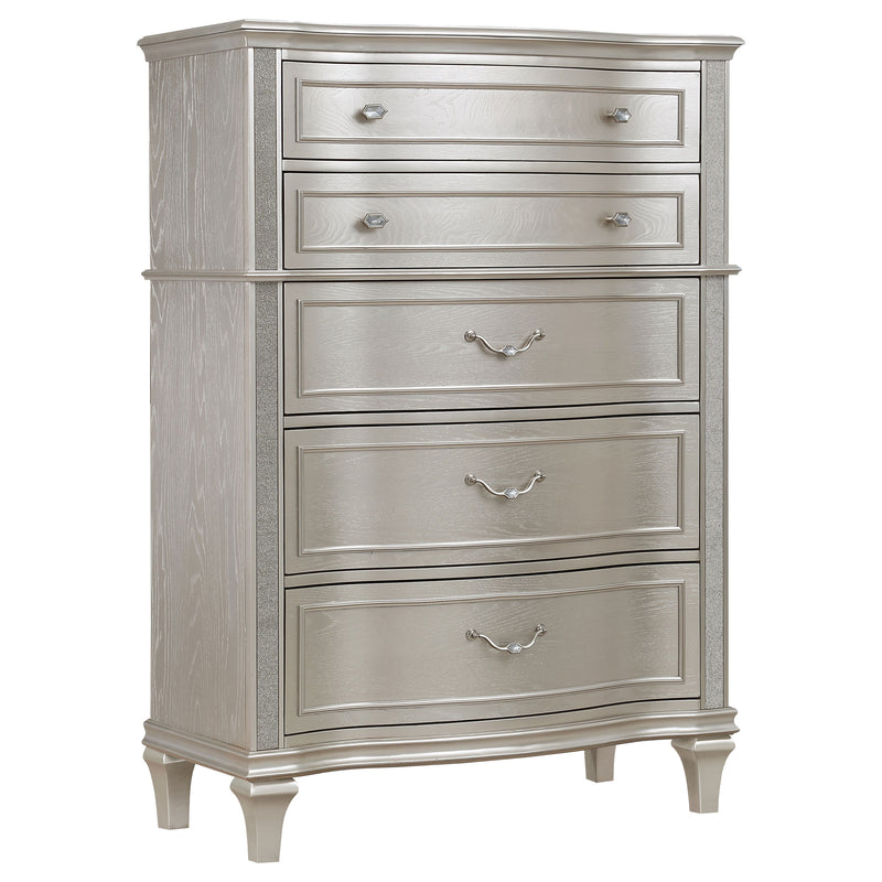 Evangeline 6-drawer Chest Silver Oak - Theo's Factory Direct Mattress & Furniture (Columbus, OH)