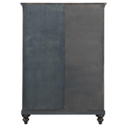Andover 6-drawer Tempered Glass Door Chest Dark Oak - Theo's Factory Direct Mattress & Furniture (Columbus, OH)