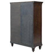 Andover 6-drawer Tempered Glass Door Chest Dark Oak - Theo's Factory Direct Mattress & Furniture (Columbus, OH)