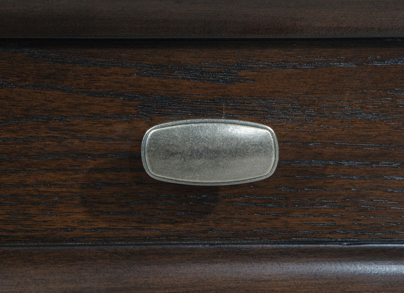 Andover 6-drawer Tempered Glass Door Chest Dark Oak - Theo's Factory Direct Mattress & Furniture (Columbus, OH)