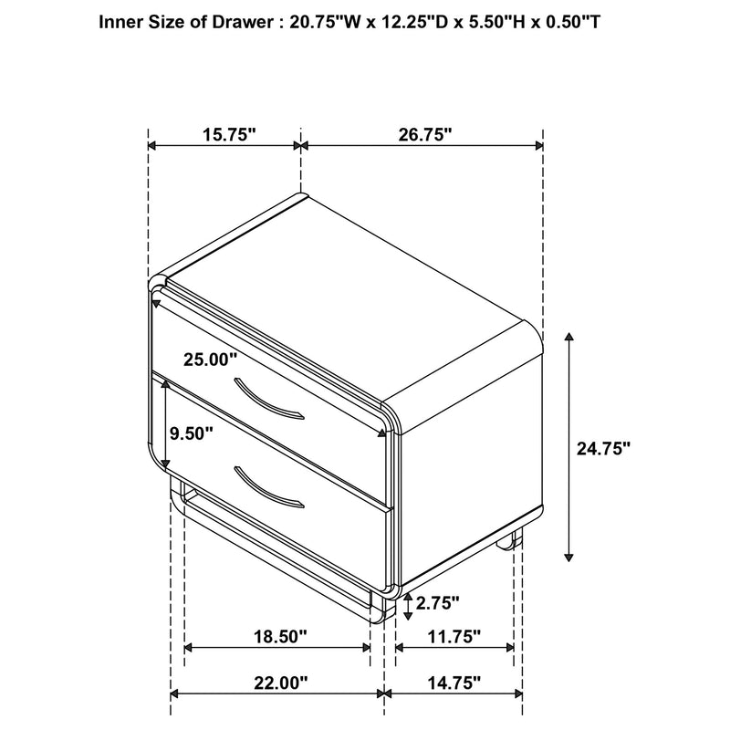 Amsbury Nightstand - Theo's Factory Direct Mattress & Furniture (Columbus, OH)