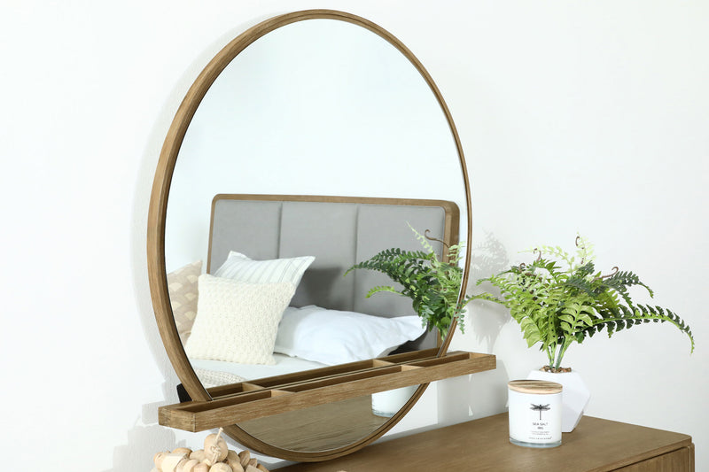 Arini Round Dresser Mirror Sand Wash - Theo's Factory Direct Mattress & Furniture (Columbus, OH)