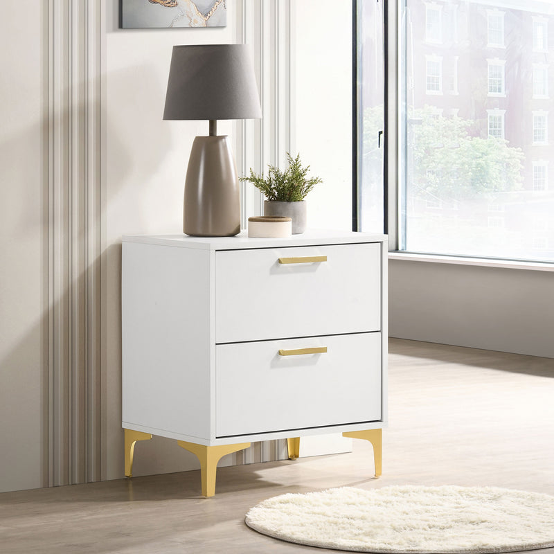 Kendall 2-drawer Nightstand White - Theo's Factory Direct Mattress & Furniture (Columbus, OH)