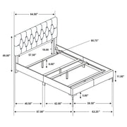 Kendall Panel Bed E.King, & Queen Black & White - Theo's Factory Direct Mattress & Furniture (Columbus, OH)