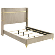 Lucia Eastern King & Queen Bed Beige & Grey - Theo's Factory Direct Mattress & Furniture (Columbus, OH)