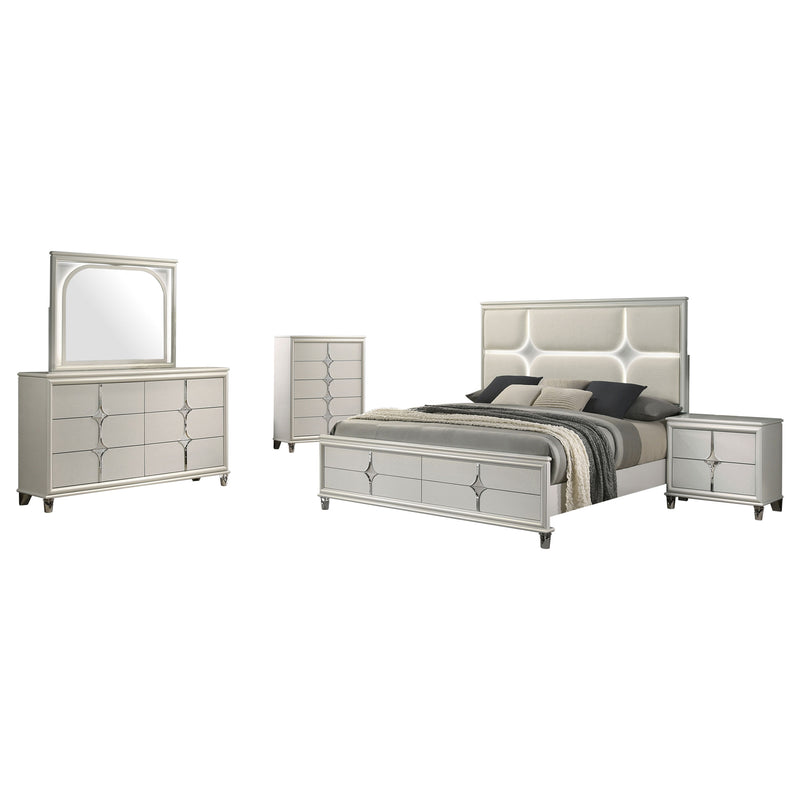 Olivia 4 & 5 Piece Bedroom Set E.King, Queen, & Cal.King - Theo's Factory Direct Mattress & Furniture (Columbus, OH)
